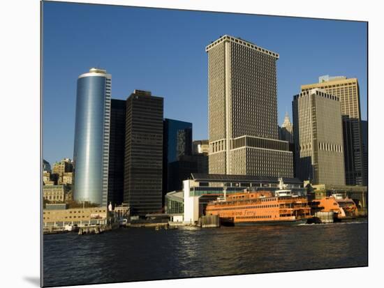 Staten Island Ferry, Business District, Lower Manhattan, New York City, New York, USA-Robert Harding-Mounted Photographic Print