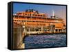 Staten Island Ferry, Manhattan, New York City-Sabine Jacobs-Framed Stretched Canvas