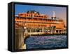 Staten Island Ferry, Manhattan, New York City-Sabine Jacobs-Framed Stretched Canvas