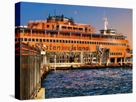 Staten Island Ferry, Manhattan, New York City-Sabine Jacobs-Stretched Canvas