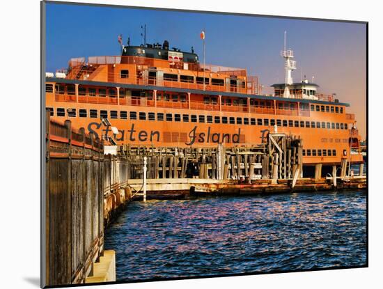 Staten Island Ferry, Manhattan, New York City-Sabine Jacobs-Mounted Photographic Print