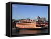 Staten Island Ferry, New York City, United States of America, North America-Wendy Connett-Framed Stretched Canvas