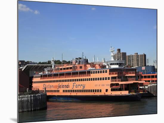 Staten Island Ferry, New York City, United States of America, North America-Wendy Connett-Mounted Photographic Print