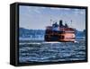 Staten Island Ferry, New York City-Sabine Jacobs-Framed Stretched Canvas