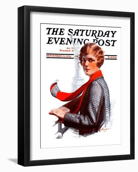 "Staten Island Ferry," Saturday Evening Post Cover, September 13, 1924-Charles A. MacLellan-Framed Giclee Print