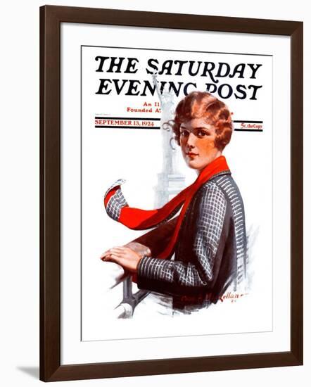 "Staten Island Ferry," Saturday Evening Post Cover, September 13, 1924-Charles A. MacLellan-Framed Giclee Print