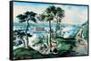 Staten Island-Currier & Ives-Framed Stretched Canvas