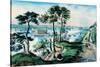 Staten Island-Currier & Ives-Stretched Canvas