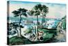 Staten Island-Currier & Ives-Stretched Canvas