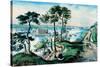 Staten Island-Currier & Ives-Stretched Canvas