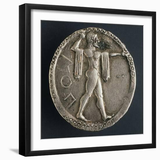 Stater of Paestum Depicting Poseidon, Verso, Ancient Greek Coins-null-Framed Giclee Print