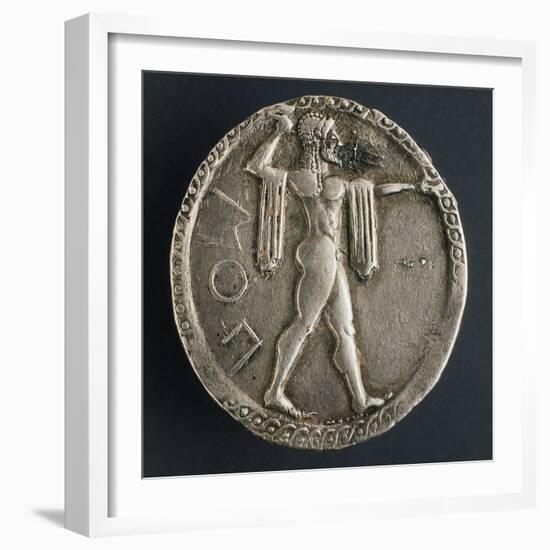 Stater of Paestum Depicting Poseidon, Verso, Ancient Greek Coins-null-Framed Giclee Print