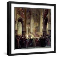 States General of Paris, 1328, Mid 19th Century-Jean Alaux-Framed Giclee Print