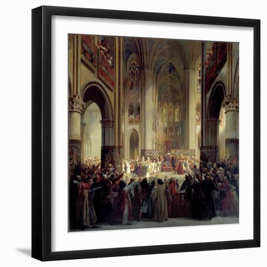 States General of Paris, 1328, Mid 19th Century-Jean Alaux-Framed Giclee Print