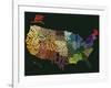 States of text-null-Framed Giclee Print