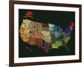 States of text-null-Framed Giclee Print