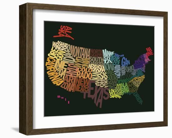 States of text-null-Framed Giclee Print