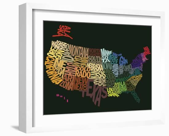 States of text-null-Framed Giclee Print