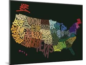 States of text-null-Mounted Giclee Print