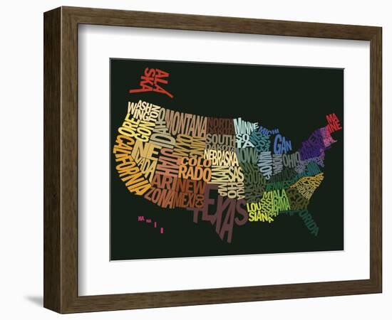 States of text-null-Framed Giclee Print