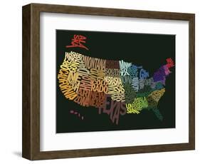 States of text-null-Framed Giclee Print