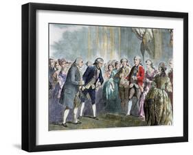 Statesman and Scientist. Franklin at Louis Xvi and Marie Antoinette, Paris, France-Prisma Archivo-Framed Photographic Print