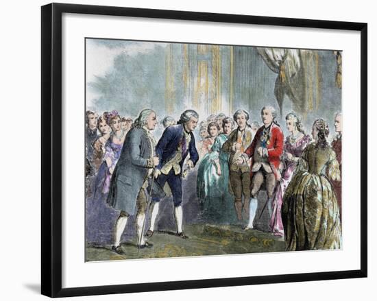 Statesman and Scientist. Franklin at Louis Xvi and Marie Antoinette, Paris, France-Prisma Archivo-Framed Photographic Print