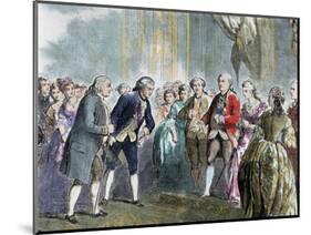 Statesman and Scientist. Franklin at Louis Xvi and Marie Antoinette, Paris, France-Prisma Archivo-Mounted Photographic Print