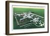 Stateville, Illinois - Aerial View of Illinois State Penitentiary Near Joliet, c.1945-Lantern Press-Framed Art Print