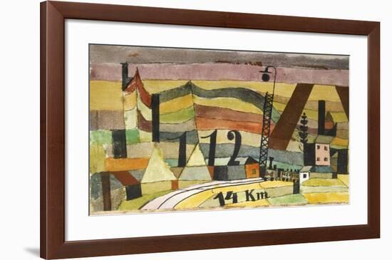 Station L 112, 14 km.-Paul Klee-Framed Art Print