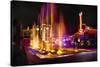 Station Square Night Scenic, Pittsburgh-George Oze-Stretched Canvas