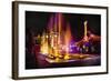 Station Square Night Scenic, Pittsburgh-George Oze-Framed Photographic Print