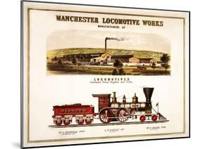 Stationary Locomotives and Tools-null-Mounted Giclee Print