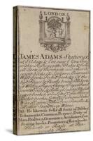 Stationers, James Adams, Trade Card-null-Stretched Canvas