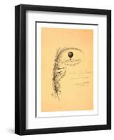 Stationery Illustrated with a Stalk of Wheat Wrapped in a Banner Marked Quo Non Ascendamus 1879 and-null-Framed Premium Giclee Print