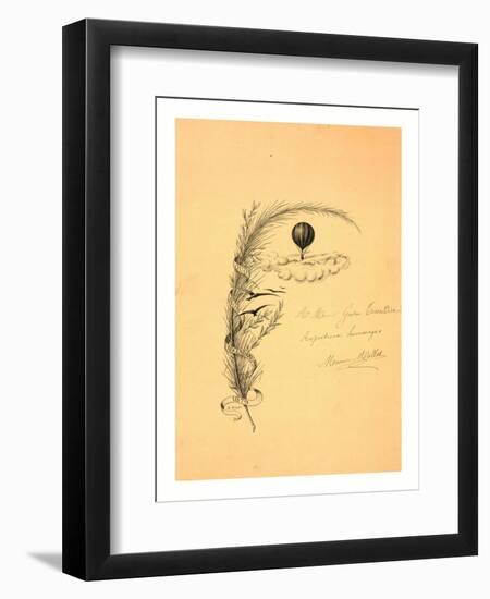 Stationery Illustrated with a Stalk of Wheat Wrapped in a Banner Marked Quo Non Ascendamus 1879 and-null-Framed Premium Giclee Print