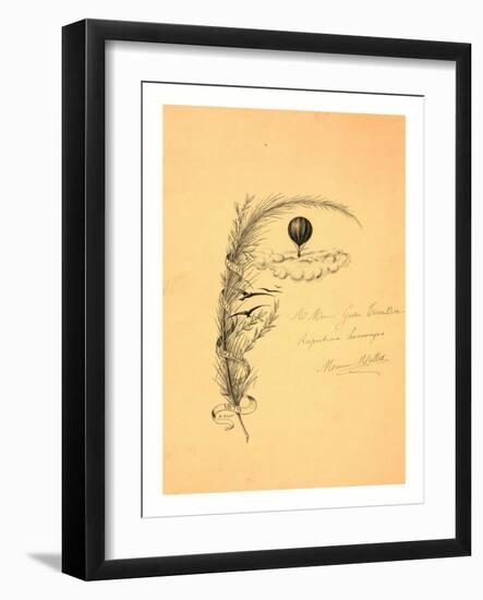 Stationery Illustrated with a Stalk of Wheat Wrapped in a Banner Marked Quo Non Ascendamus 1879 and-null-Framed Giclee Print
