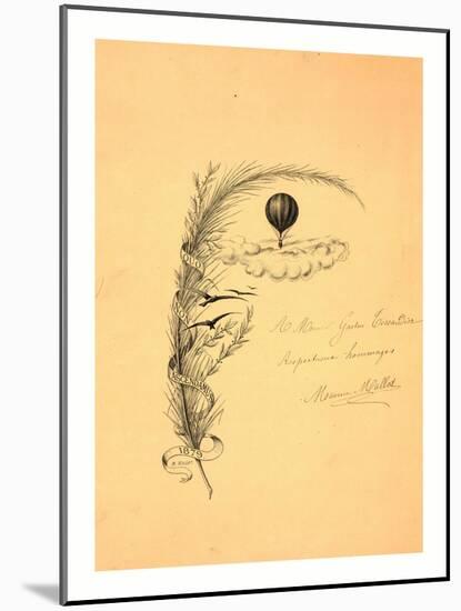 Stationery Illustrated with a Stalk of Wheat Wrapped in a Banner Marked Quo Non Ascendamus 1879 and-null-Mounted Giclee Print