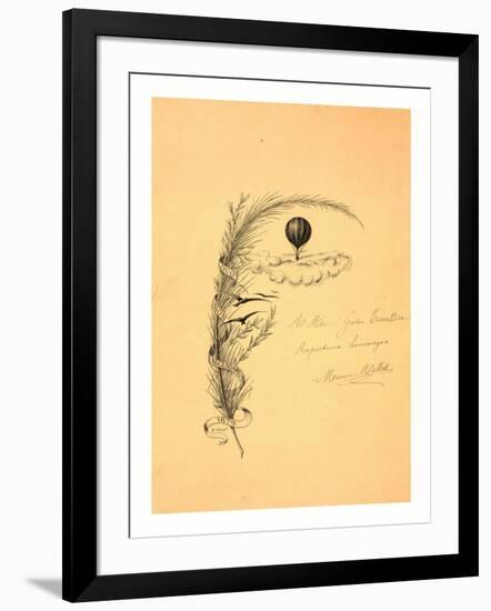 Stationery Illustrated with a Stalk of Wheat Wrapped in a Banner Marked Quo Non Ascendamus 1879 and-null-Framed Giclee Print