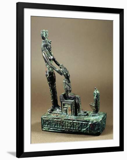 Statuary Group Representing the Sacred Triad of Osiris-null-Framed Giclee Print