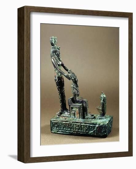 Statuary Group Representing the Sacred Triad of Osiris-null-Framed Giclee Print