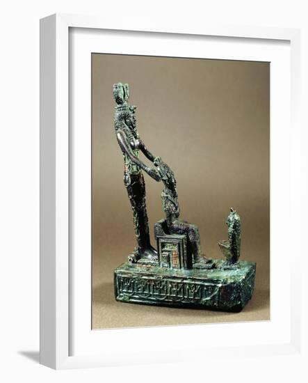 Statuary Group Representing the Sacred Triad of Osiris-null-Framed Giclee Print