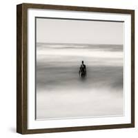 Statue Alone on Beach-Craig Roberts-Framed Photographic Print