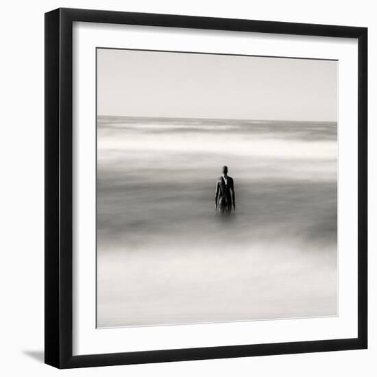 Statue Alone on Beach-Craig Roberts-Framed Photographic Print