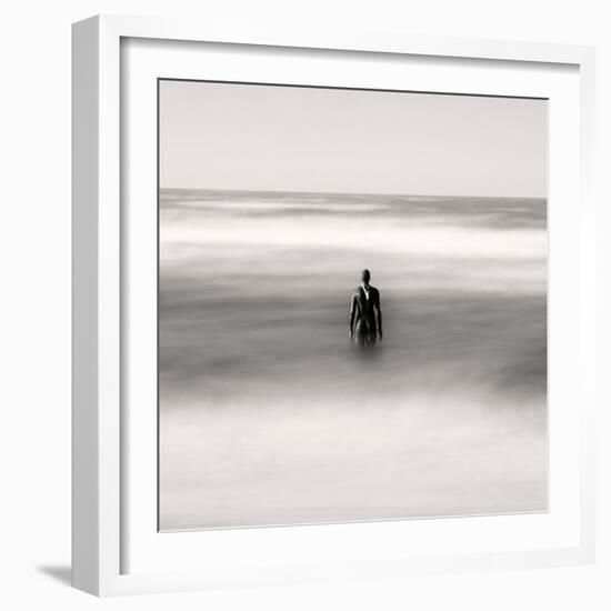 Statue Alone on Beach-Craig Roberts-Framed Photographic Print