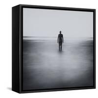 Statue Alone on Beach-Craig Roberts-Framed Stretched Canvas