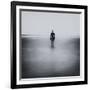 Statue Alone on Beach-Craig Roberts-Framed Photographic Print