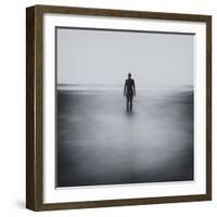 Statue Alone on Beach-Craig Roberts-Framed Photographic Print