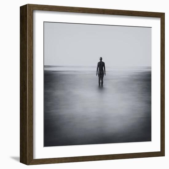 Statue Alone on Beach-Craig Roberts-Framed Photographic Print