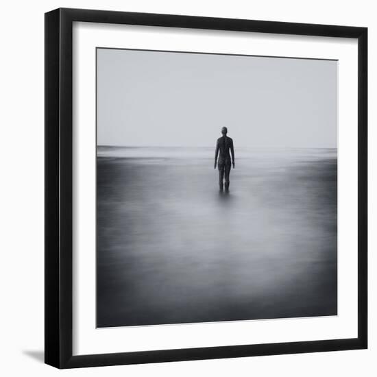 Statue Alone on Beach-Craig Roberts-Framed Photographic Print